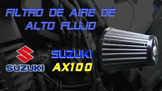 Filtro de aire de alto flujo para Suzuki AX100 [upl. by O'Driscoll]