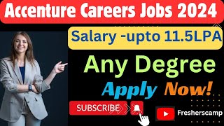 Accenture Off Campus Drive 2024  Salary up to 114 LPA  Accenture Recruitment 2024 Experience job [upl. by Maible880]