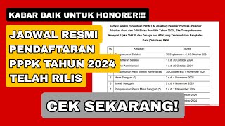 Honorer Wajib Tahu Ini Jadwal Pendaftaran PPPK Tahun 2024 Resmi dari BKN [upl. by Acisey82]