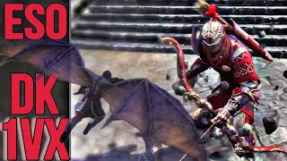 ESO PvP  🔥Stamina Dragonknight 1vX🔥 2H amp Bow [upl. by Aipotu]