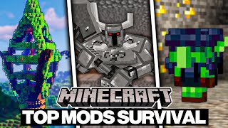 Top 10 Mods que Mejoran el Survival para Minecraft 1165 😲🔥 [upl. by Nowujalo]