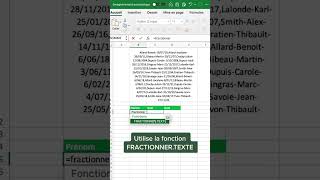 Comment fractionnerdiviser du texte sur plusieurs cellules sur Excel [upl. by Aholah]