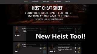 New Poe Tool Heist Cheat Sheet Website [upl. by Leela]