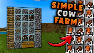 Simple 121 Cow Farm in Minecraft Bedrock MCPEXboxPSSwitchPC [upl. by Oskar]