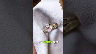 💎 Anillo de Oro 10k con Moissanita Rosa ¡Elegancia a tu Alcance ✨ [upl. by Dora]