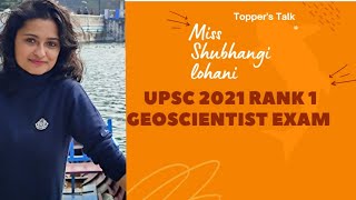 Upsc geoscientist exam preparation strategy by AIR 1 Shubhangi lohani upsc geoscientistexam [upl. by Neyrb]