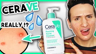 CeraVe FOAMING Facial CLEANSER Review Perfect for OILY ACNE PRONE skin [upl. by Acillegna]