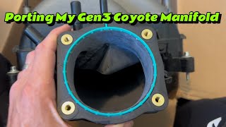 I PORTED MY GEN3 COYOTE INTAKE MANIFOLD [upl. by Wescott]