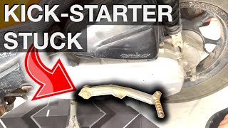 Scooter does not start  Kick starter is frozen  locked up How to fix instructions [upl. by Ker]