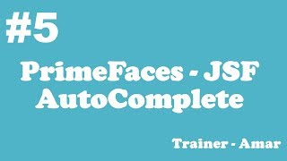 PrimeFaces  JSF Tutorial  AutoComplete in Primefaces using Netbeans IDE  Part5 [upl. by Silisav]