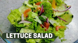 QUICK AND EASY LETTUCE SALAD RECIPE [upl. by Tenrag]