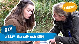 Vuur maken met een vuurstick  OERRR DIY [upl. by Nesila]