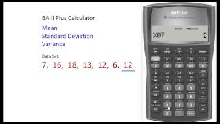 BAII Plus Calculator  Finding Mean amp Standard Deviation [upl. by Stanway]