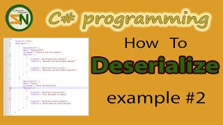 Example 2 How to Deserialize JSON Data into Custom C Class Objects using Newtonsoft [upl. by Nnahsal602]