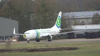 Transavia B737700 at Enschede Twente Airport [upl. by Nairde785]