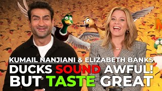 Kumail Nanjiani and Elizabeth Banks on playing hating and EATING ducks 😅🦆 [upl. by Cheke279]