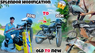 Finally Converted🔥Splendor Into 2024 Model😱  Splendor Modification  Old To New 😍 [upl. by Anyek]