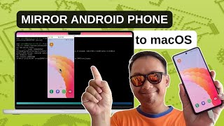 How to mirror and control Android phone with macOS  How to install and use scrcpy [upl. by Rehpotsirk754]