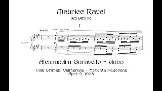 Ravel Sonatine  Alessandra Garavello piano [upl. by Anitroc728]