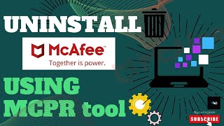 Uninstall Mcafee using MCPR tool  Uninstall Mcafee Using removal tool  Like Share [upl. by Eetnod18]