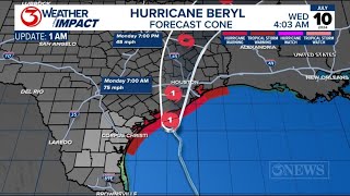 Beryl nears Seadrift and AustwellTivoli [upl. by Eidderf]