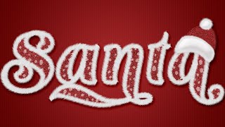 Christmas Photoshop Text Effect Furry Santa Text [upl. by Tap]