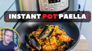 Instant Pot Paella How to make paella with frozen seafood mix in Instant Pot One Pot Simple Recipe [upl. by Tound]