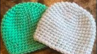 How to crochet a preemie hat  crochet baby hat pattern [upl. by Shrier363]