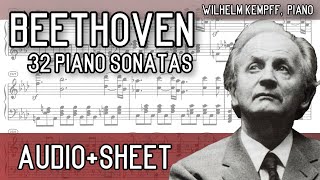 Beethoven  32 Piano Sonatas complete AudioSheet Kempff [upl. by Nivan291]