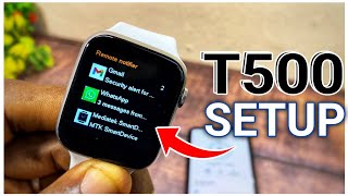 How To Set Up T500 Smart Watch To iPhone Whatsapp Temp Time Settings [upl. by Nelle]