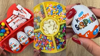 Kinder Surprise Egg 💫🤩Kinder Chocolate MampMs 😋 Sweets Filling Platter Asmr asmr kindersurprise [upl. by Kristoffer]