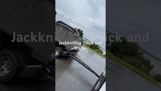 Jackknifing Truck and Trailer double tipping [upl. by Enaitsirhc]