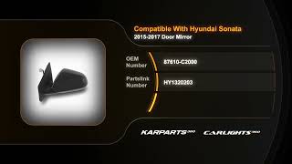 For Hyundai Sonata 20152017 Door Mirror Driver Side  Power  Heated [upl. by Ayin]