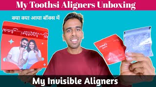 My Toothsi Aligners Unboxing  My invisible aligners Unboxing  MakeO Toothsi Aligners [upl. by Awhsoj]