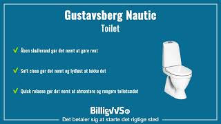 Gustavsberg Nautic 1500 toilet uden skyllekant hvid EAN 7391530067018 [upl. by Ahtan]