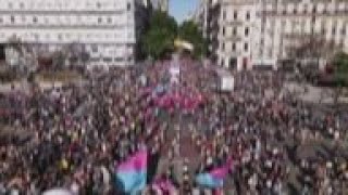 Thousands join Gay Pride march in Argentina [upl. by Yreneh855]