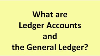 What are Ledger Accounts and the General Ledger [upl. by Cass]