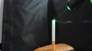 Green Laser Pointerlit up a cigarette [upl. by Asseral]