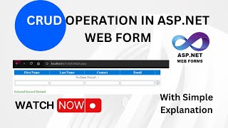 CRUD OPERATION IN ASPNET WEB FORM USING GRID VIEW [upl. by Yorgos]