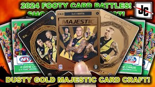 DUSTY GOLD MAJESTIC CARD CRAFT FOOTY CARD BATTLES  2024 AFL TEAMCOACH CARDS [upl. by Coopersmith725]