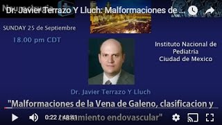 Dr Javier Terrazo Y Lluch Malformaciones de la Vena de Galeno [upl. by Vernita]