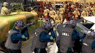 SWAT TEAM vs Endless ZOMBIE APOCALYPSE  Men of War WW3 Mod [upl. by Ayenet]