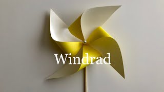 Windmühle  Windrad mit Papier basteln  Windmill DIY [upl. by Anelrad]