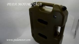 PEDA MOTOR Italy Design Jerry Can Portable Petrol Tank Plastic Fuel Gasoline Can 10L Green [upl. by Okir250]