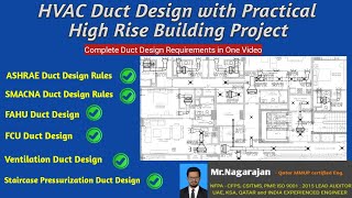 HVAC Duct Design using ASHRAE amp SMACNA l Step by Step Procedure with Common Design Mistakes 🔥 [upl. by Nref]