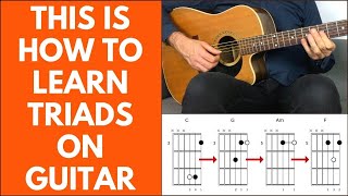 A Simple Way To Learn Triads On Guitar By Shape amp By Position [upl. by Anomas531]