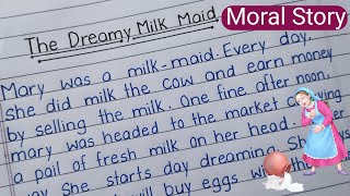 Milkmaids Dream in English  Moral Story in English  Dont Count your Chickens before they hatch [upl. by Bohman]