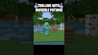 HAUNTING PEOPLE WITH INVISIBLE POTIONS minecraft shorts [upl. by Spevek]