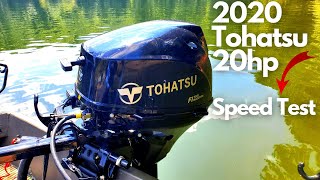 InDepth Tohatsu Mercury 20HP Outboard Top Speed Test on 1448 Weldbilt Jon Boat [upl. by Flosser]