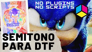 🔵 Semitono para DTF  como quitar el negro sin plugins sin scripts en tela negra  Tipo Simrip [upl. by Suqram]